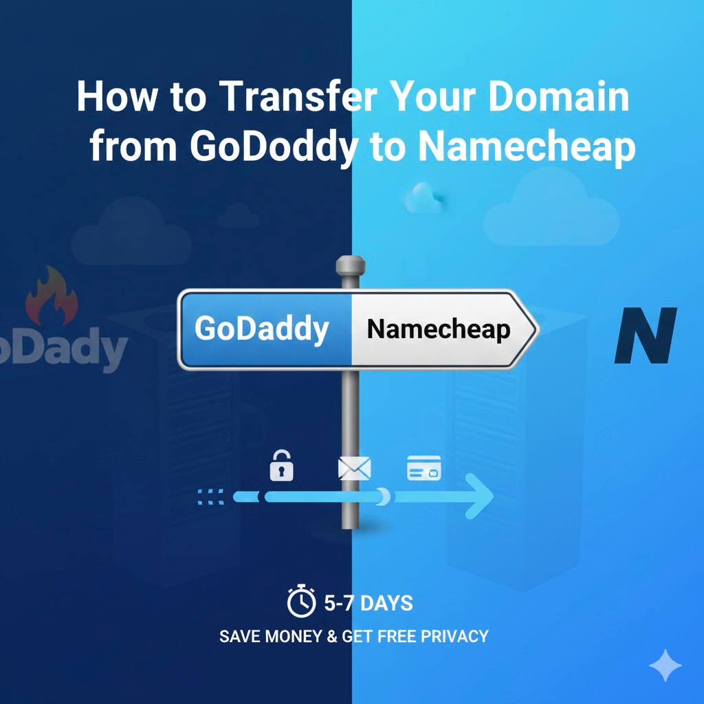 Image of how to Transfer Your Domain from GoDaddy to Namecheap.