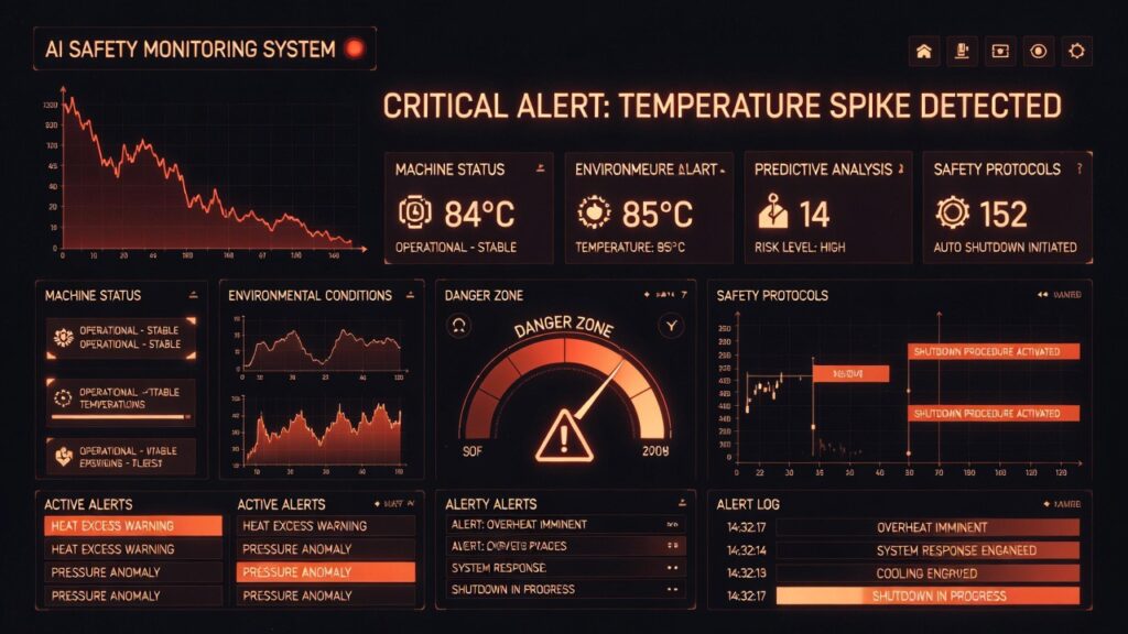 AI-powered safety monitoring and risk detection system for industrial and workplace safety management
