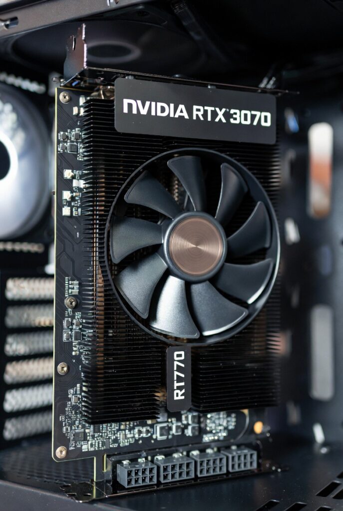 The RTX 3070 — still a capable card in 2026, but showing its age in bandwidth and feature support.