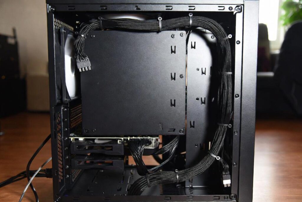 Clean cable management in Nigerian PC build for airflow and heat management